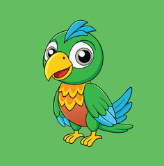 parrot bird mascot vector isolated