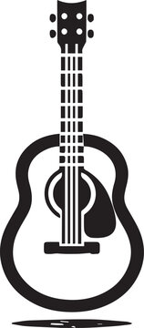 recommend clip art: Black blues guitar icon, Simple illustration of black blues guitar vector icon logo isolated on white background, Guitar icon. Acoustic guitar silhouette. Vector, 
                    