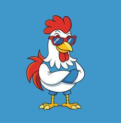rooster bird mascot vector isolated