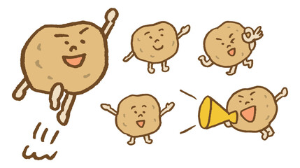 かわいいじゃがいものキャラ素材