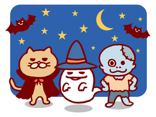 かわいいハロウィンのキャラ素材