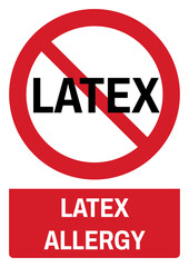 ISO prohibition safety signs_latex allergy size a4/a3/a2/a1	
