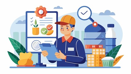 Fototapeta premium Quality Control Inspectors navigate the complexities of production, ensuring quality at every stage, from raw materials to finished products, for a guarantee of consumer satisfaction.
