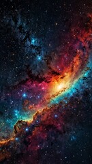 Obraz premium colorful starfield galaxy abstract background backdrop design copy space illustration art