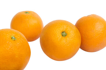 group of oranges isolated on white