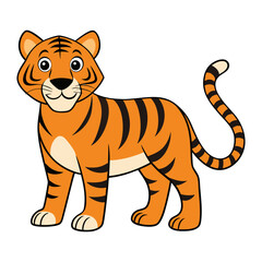 Fototapeta premium Cartoon tiger vector