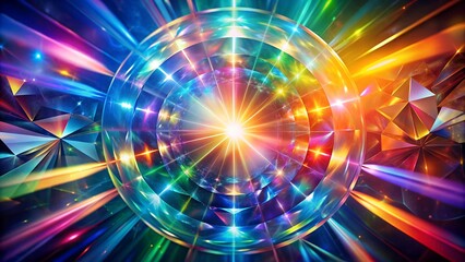 Obraz premium Prismatic Symphony: A Kaleidoscope of Light and Color Generative AI