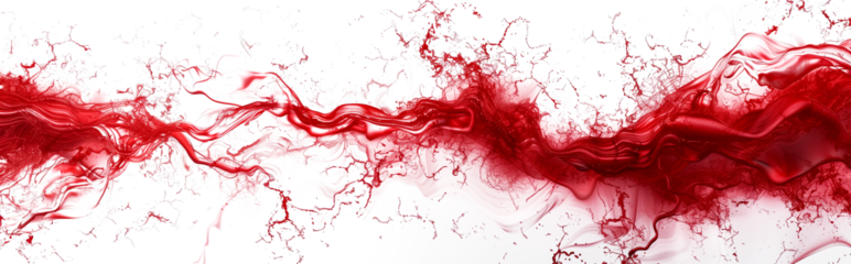 Glowing electric red flash isolated on transparent background