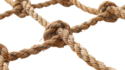 Grid rope isolated on transparent background