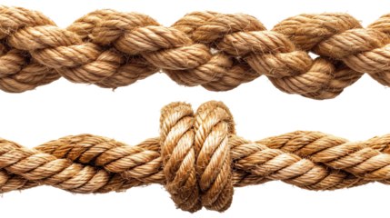Ship rope isolated on transparent background