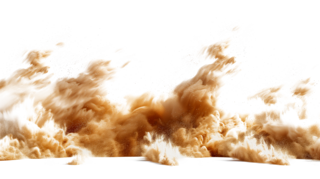 Stormy sand clouds with air waves on transparent background - Powered by Adobe