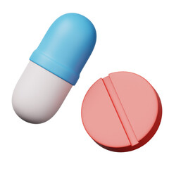 Medicine pill tablet package 3d illustration