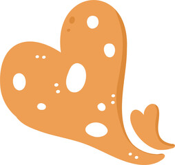 orange hearts decoration