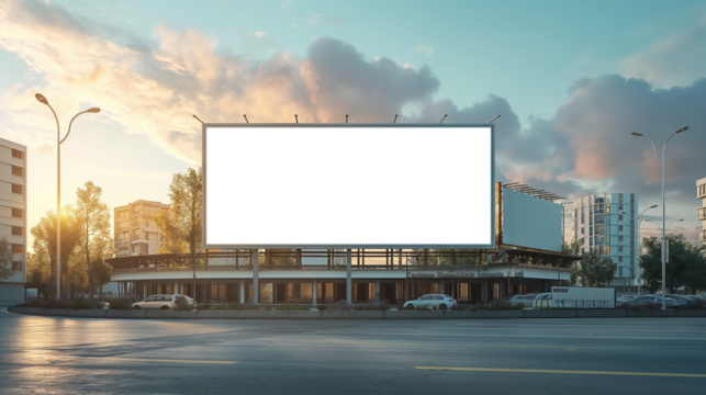 Billboard mockup in a sports arena