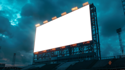 Billboard mockup in a sports arena