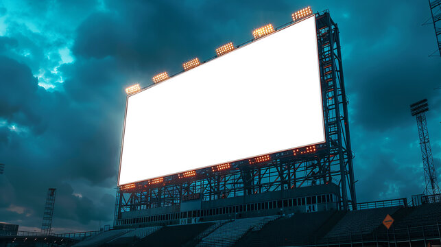 Billboard mockup in a sports arena