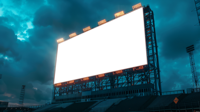 Billboard mockup in a sports arena