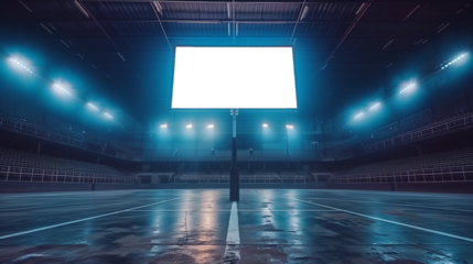 Billboard mockup in a sports arena