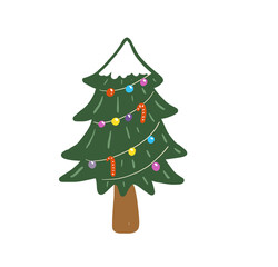 cute christmast element illustration clip art