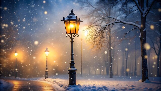 Whispers of Winter: A Misty Street Scene  generative AI