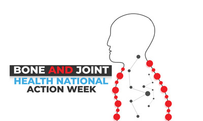 Bone and Joint health national action week. background, banner, card, poster, template. Vector illustration.