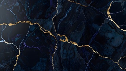 dark blue marble pattern texture abstract background .Blue texture surface of marble stone from nature .can be used for background or wallpaper Generative AI