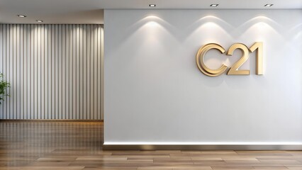 Century 21: Modern Minimalism with a Touch of Gold  Generative AI