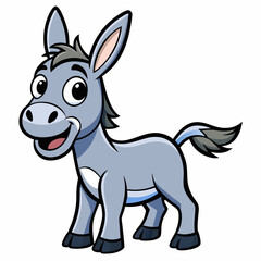 silhouette of a donkey, donkey vector illustration, animal vector art, donkey silhouette, pet vector icon, eps, donkey cartoon