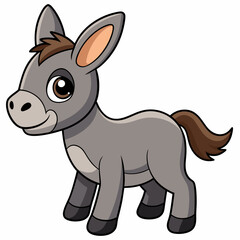 silhouette of a donkey, donkey vector illustration, animal vector art, donkey silhouette, pet vector icon, eps, donkey cartoon