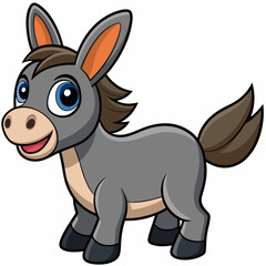 silhouette of a donkey, donkey vector illustration, animal vector art, donkey silhouette, pet vector icon, eps, donkey cartoon