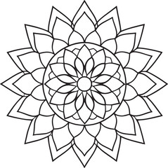 Mandala Coloring book page coloring flower mandala