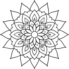 Mandala Coloring book page coloring flower mandala