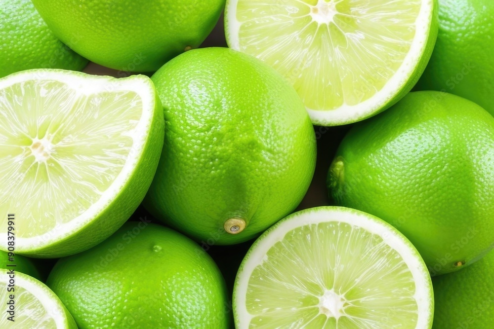 Wall mural Fresh lime pattern background