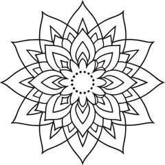 Mandala Coloring book page coloring flower mandala