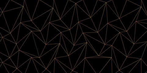 Abstract beautiful perfect random golden lines background. abstract golden lines with black background creative geometric triangle shape. perfect random abstract line background. Vector illustration.