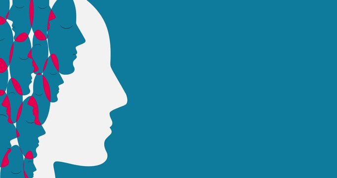 design for Metaphor bipolar disorder, Split personality, unwanted inner thoughts and Mental health illness.