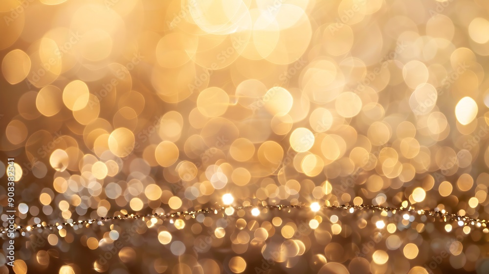 Poster Elegant beige bokeh abstract background Delicate blurred wallpaper texture Template with defocused bokeh lights and copy space for business website design Banner social media advertisi : Generative AI