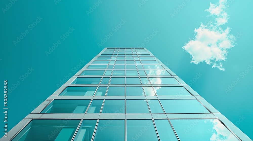 Poster blue sky background wallpaper copy space architecture white urban design exterior construction facad