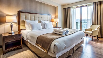 A Room Prepped for Arrival: The Quiet Efficiency of a Hotel Room  AI generated