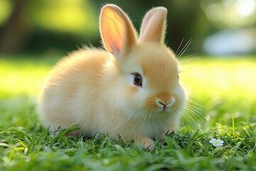 cute bunny in grass
