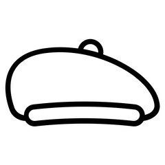 Beret Icon in Line Style