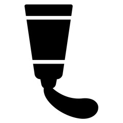 Paint Tube Icon in Solid Style