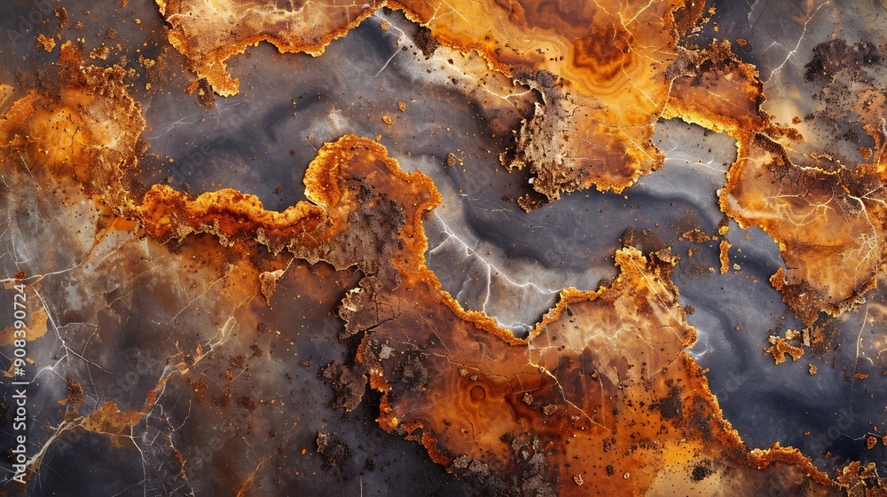 Aufkleber rust marble texture design with high resolution slab tile ceramic gvt pgvt : generative ai