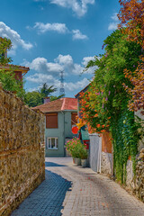 Pier Anadolu Kavagi on the Bosphorus Strait in the Asian part of Istanbul