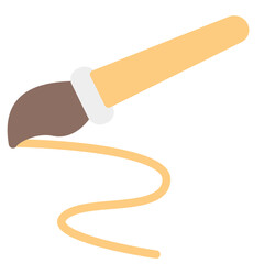 Painting Brush Icon in Flat Style
