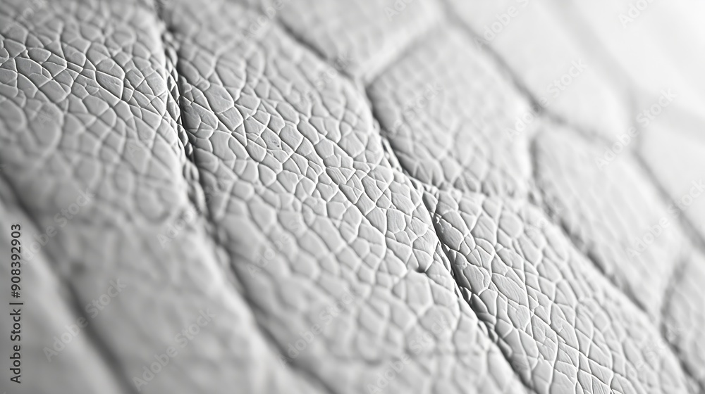 Poster closeup artificial leather white colour for texture background top view : generative ai