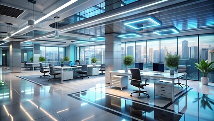 The Future of Collaboration: An Open Floor Plan Designed for Seamless Communication and Creative Innovation  AI Generated