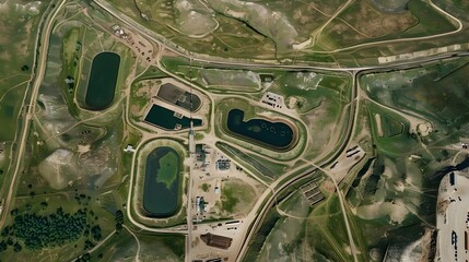 Detailed Geospatial Map of Landfill Gas Extraction Points for Waste Management and Renewable Energy