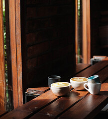 Coffee near the window in the morning