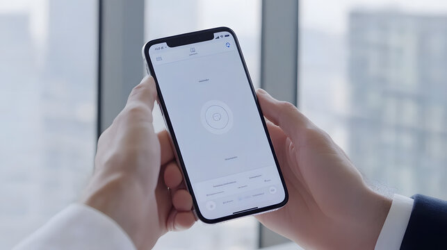 Close-Up Hands Interacting with New App During Beta Testing
